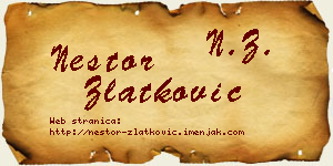 Nestor Zlatković vizit kartica